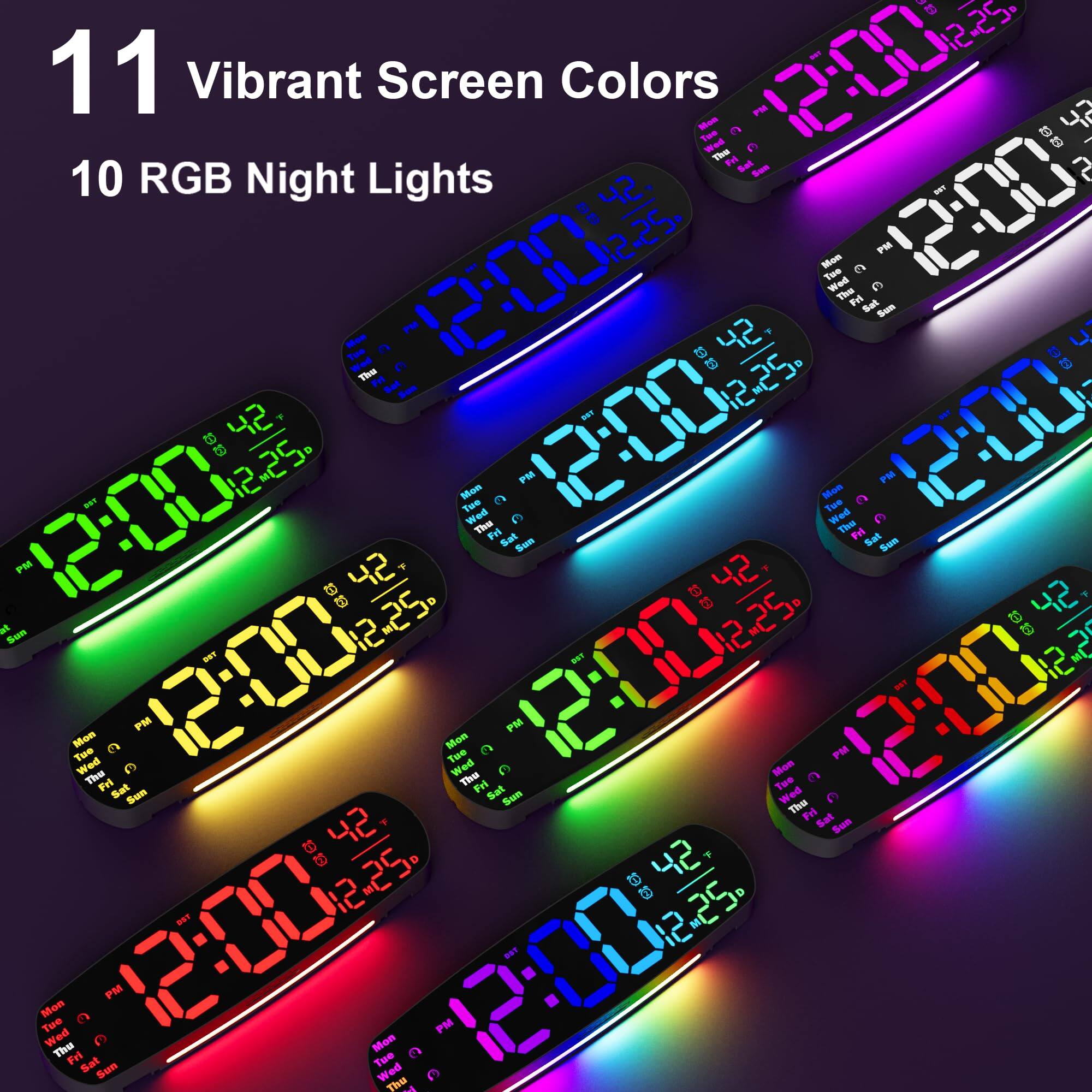 11 Vibrant Screen Colors  
10 RGB Night Lights