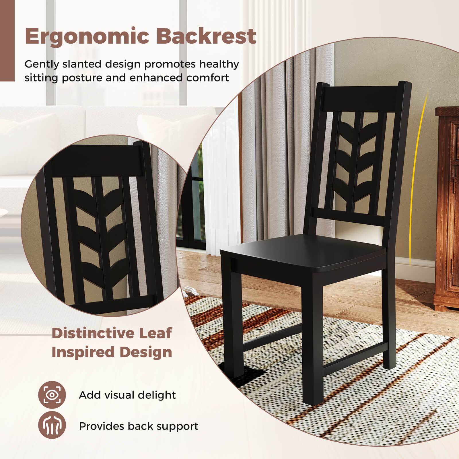 Ergonomic Backrest: Gently slanted design promotes healthy sitting posture and enhanced comfort. Distinctive Leaf Inspired Design: Add visual delight. Provides back support.