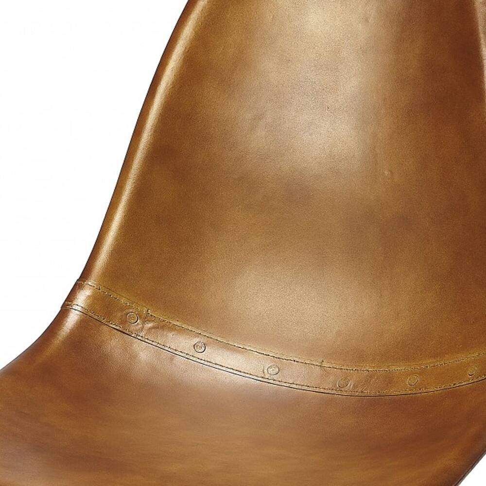 Alt View 4. Hivvago - Hivvago 18 Inch Faux Leather Side Chair - Brown.