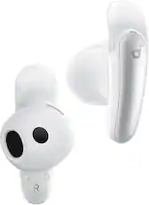 Front. Soundcore - by Anker Liberty Buds Semi-In-Ear Adaptive Noise Cancelling Bluetooth Wireless Earbuds - White.