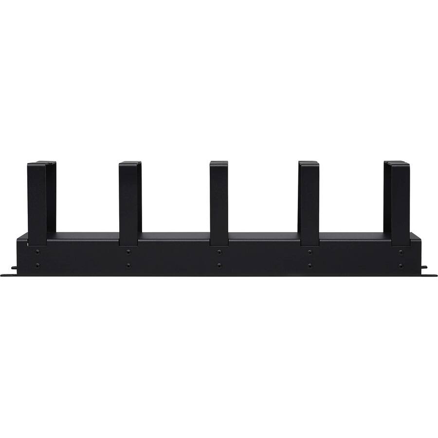 Alt View 5. Tripp Lite - Eaton Tripp Lite Series Horizontal Cable Manager - Metal Rings, Black, 2U - Horizontal Cable Manager - Black - 2U Rack - Black.