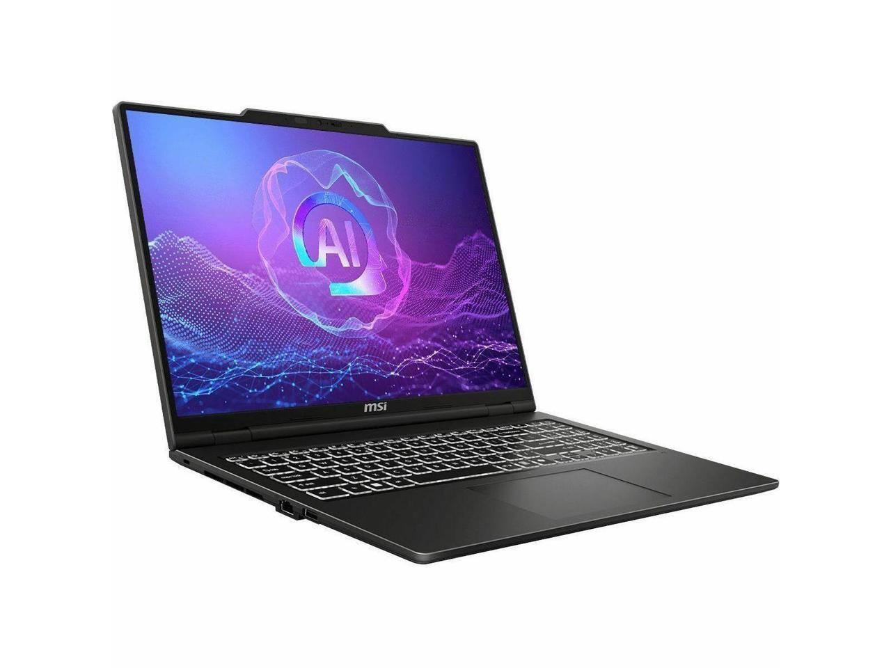 Alt View 2. MSI - MSI A2HM Venture A16 AI A2HMTG-043US 16" Touchscreen - Ryzen 9 270 - 32 GB - 2 TB SSD - Win 11 - Radeon (VENA16A2043) - Black.