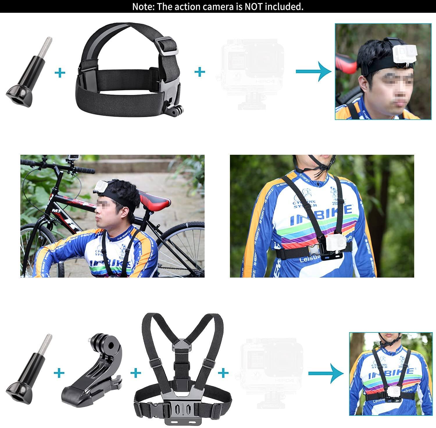 Note: The action camera is NOT included.

MS Everas OPIKE CT UNC 2 SY M BIK E H0- " HUKE 0 9 SPS LeisUe 1I K E VCE EN + x + Hae - BIK E 1hr fve L

Leisure Bike