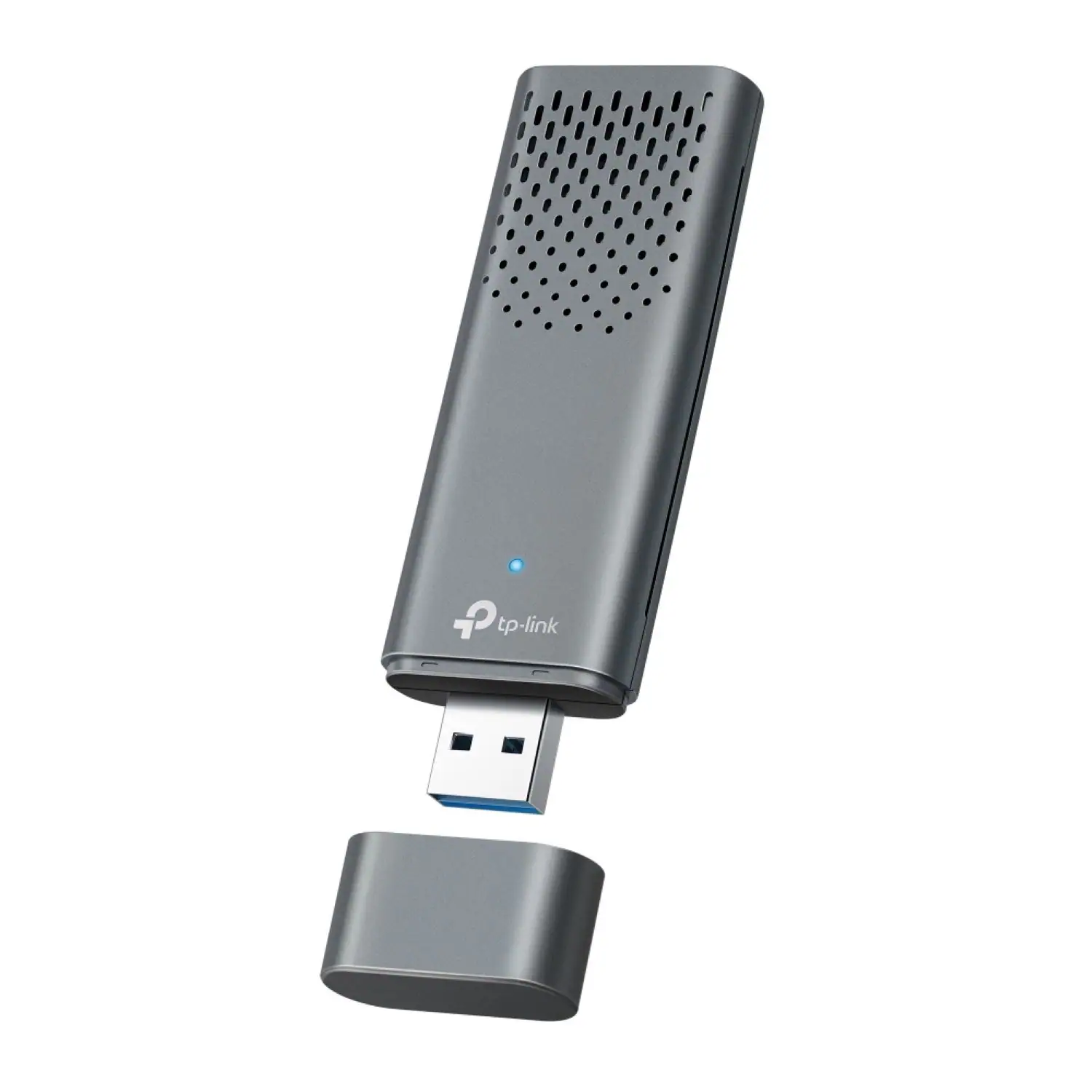 TP-Link - Archer TBE6500U Tri-Band BE6500 6.5 Gbps Wi-Fi 7 Wireless Ultra-Fast USB 3.0 Adapter with Advanced WPA3 Security - Gray