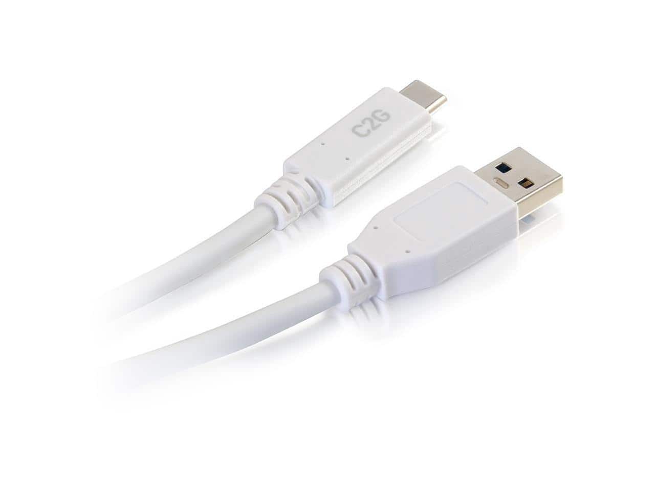 Cables to Go - C2G 28835 C2G 3FT USB 3.0 USB TYPE C TO USB A USB CABLE WHITE M/M