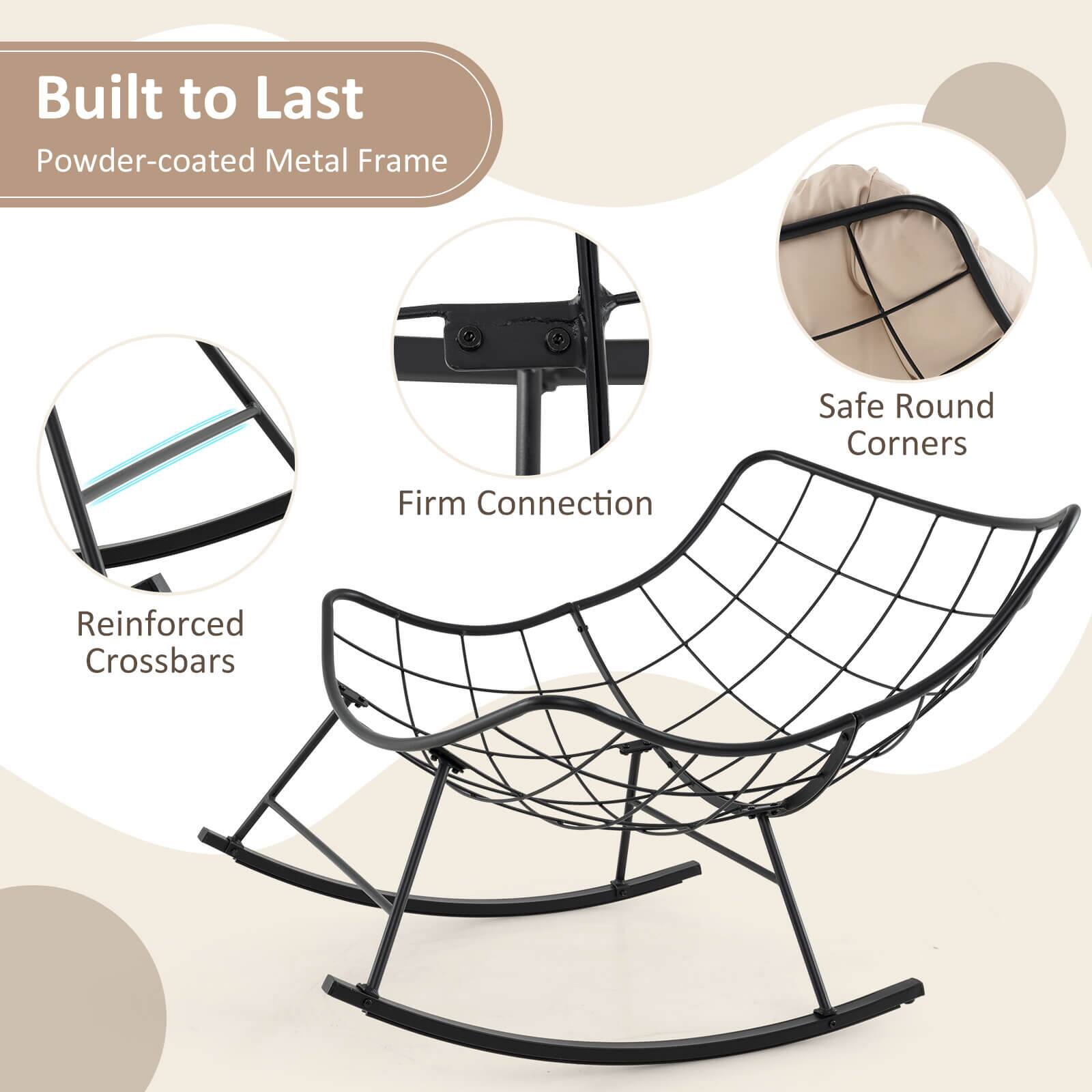 Built to Last  
Powder-coated Metal Frame  
Safe Round Corners  
Firm Connection  
Reinforced Crossbars