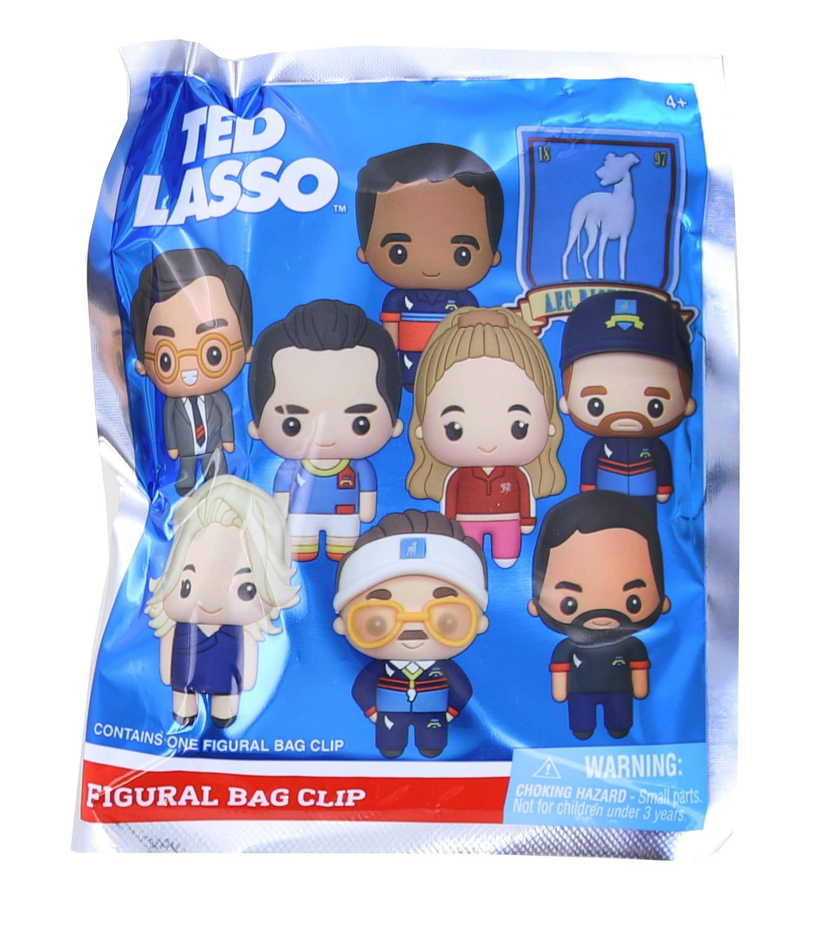 TED LASSO™  
18 4+ 97  
CONTAINS ONE FIGURAL BAG CLIP  
FIGURAL BAG CLIP  
WARNING: CHOKING HAZARD - Small parts. Not for children under 3 years.