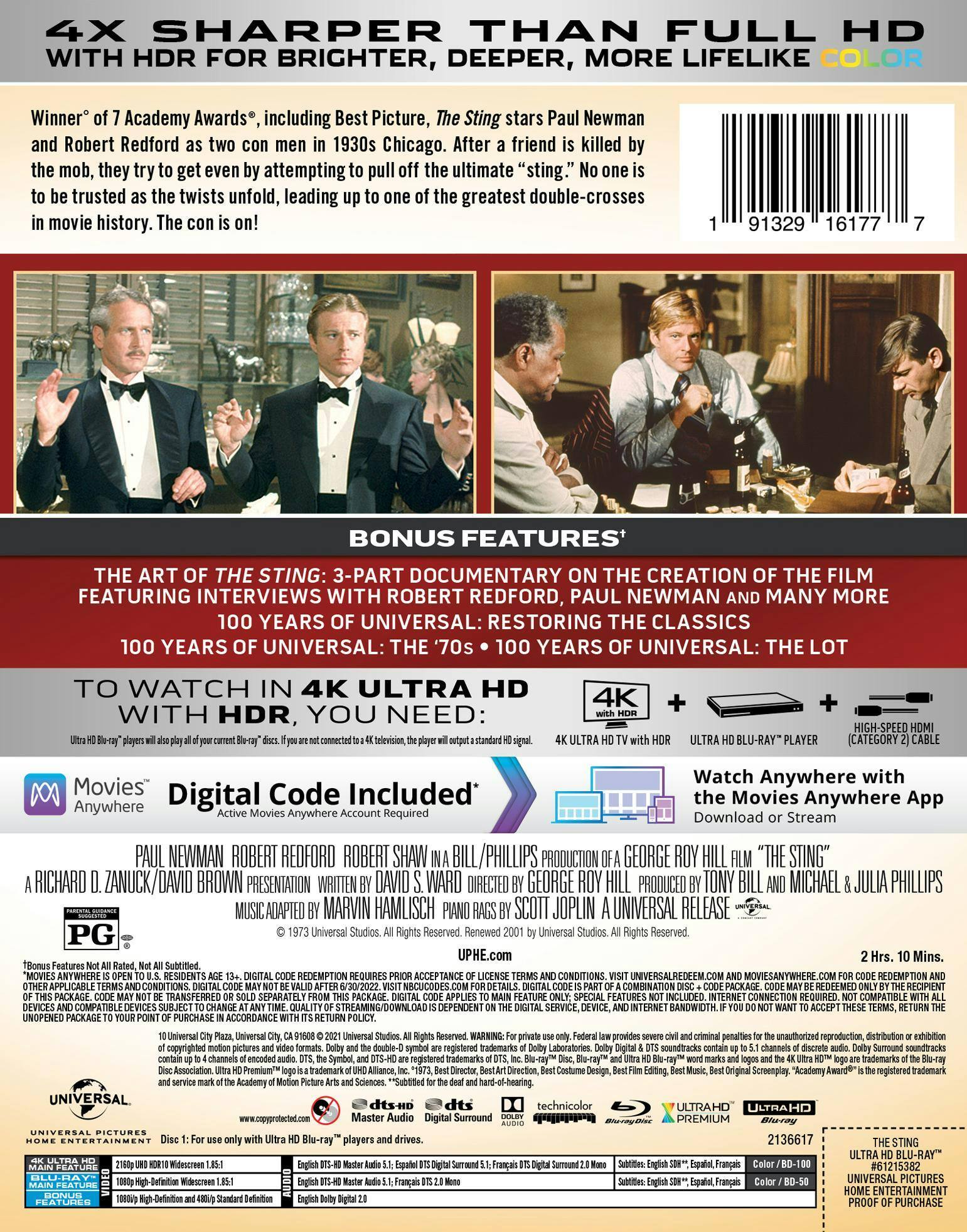 Back. The Sting (Limited Edition 4K Ultra HD Steelbook + Blu-ray) [UHD].