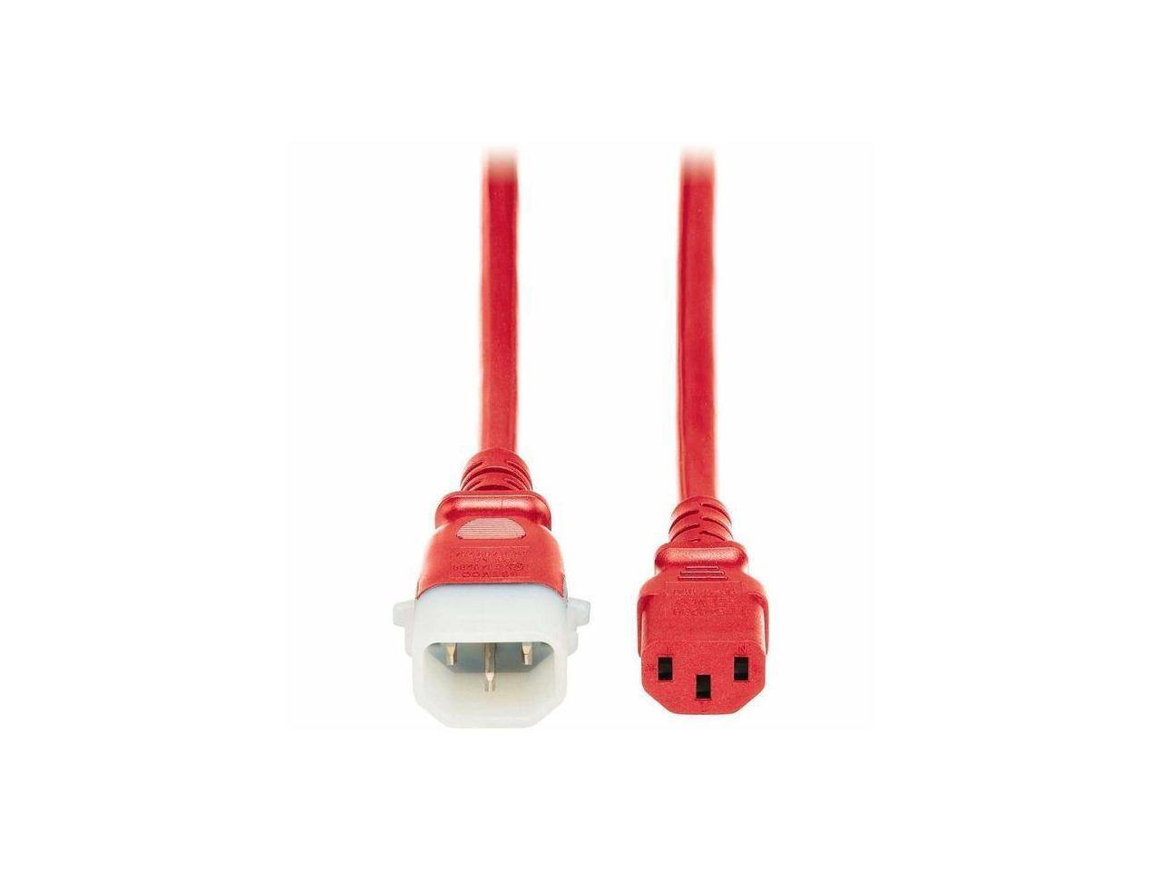 Alt View 1. Tripp Lite - TRIPP LITE SERIES PDU POWER CORDS C13 TO P-LOCK C14 HEAVY-DUTY 15A 250V 14 AWG 4 - Red.