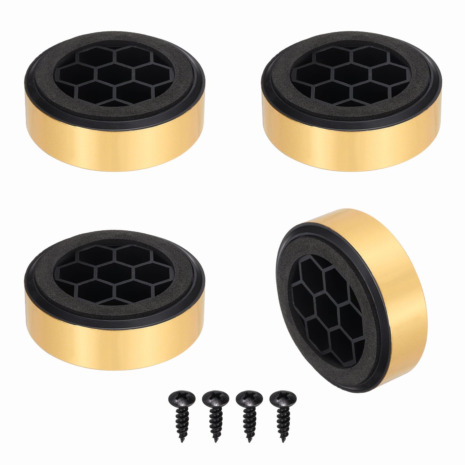 Unique Bargains - 4pcs Speaker Isolation Feet, 59x19mm Plastic Foam Shock Absorption Pad Anti Vibration for Amplifier HiFi - Gold price history on PriceWatchPro