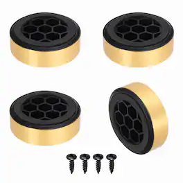 Unique Bargains - 4pcs Speaker Isolation Feet, 59x19mm Plastic Foam Shock Absorption Pad Anti Vibration for Amplifier HiFi - Gold