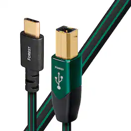 AudioQuest - Forest USB B to C Cable - 4.92 ft. (1.5m) - Green