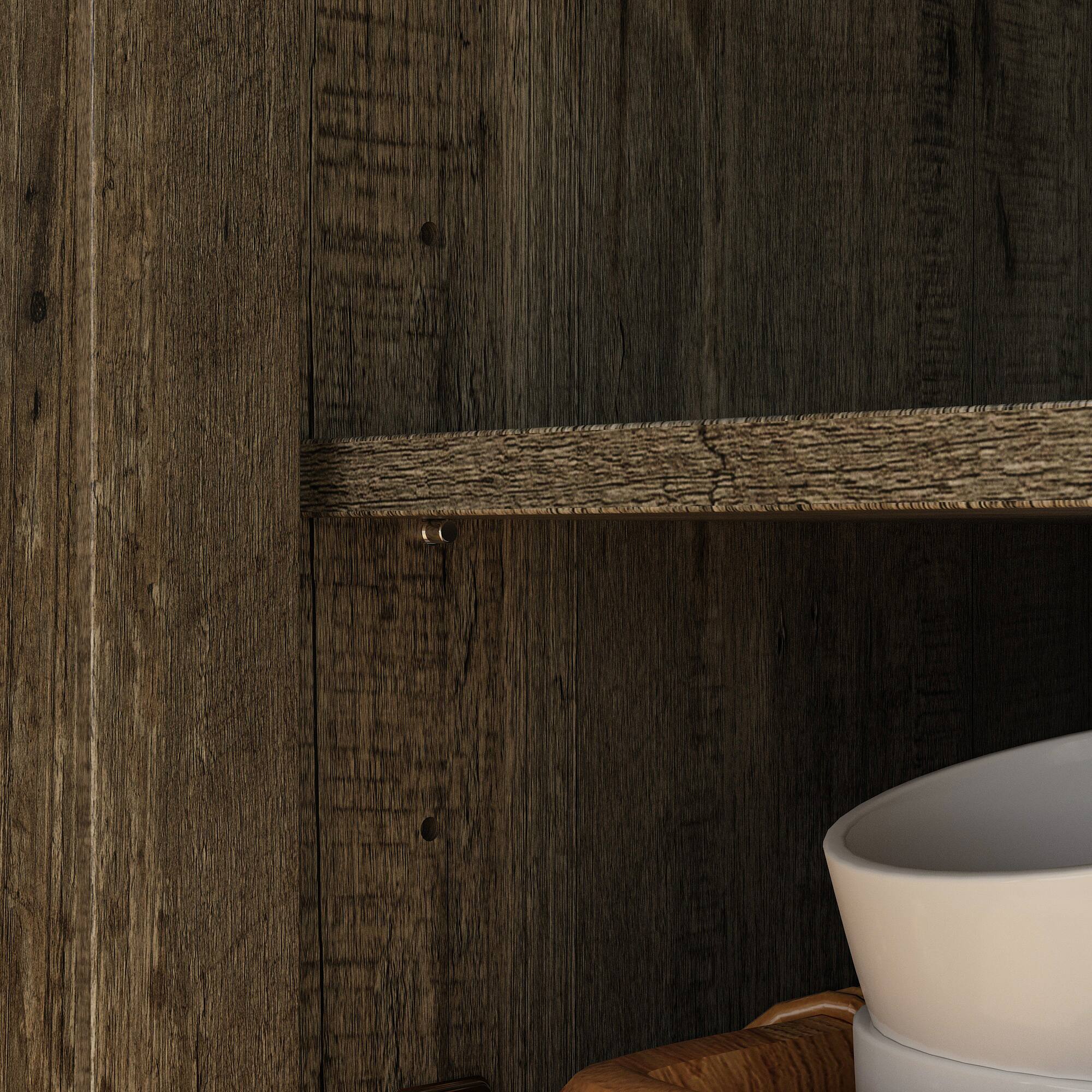 Alt View 7. FUFU & GAGA - Mid-Century Storage Cabinet with Bronze Bridge Handles and Multi-Compartment Design for Living Room or Dining Room - Gray.