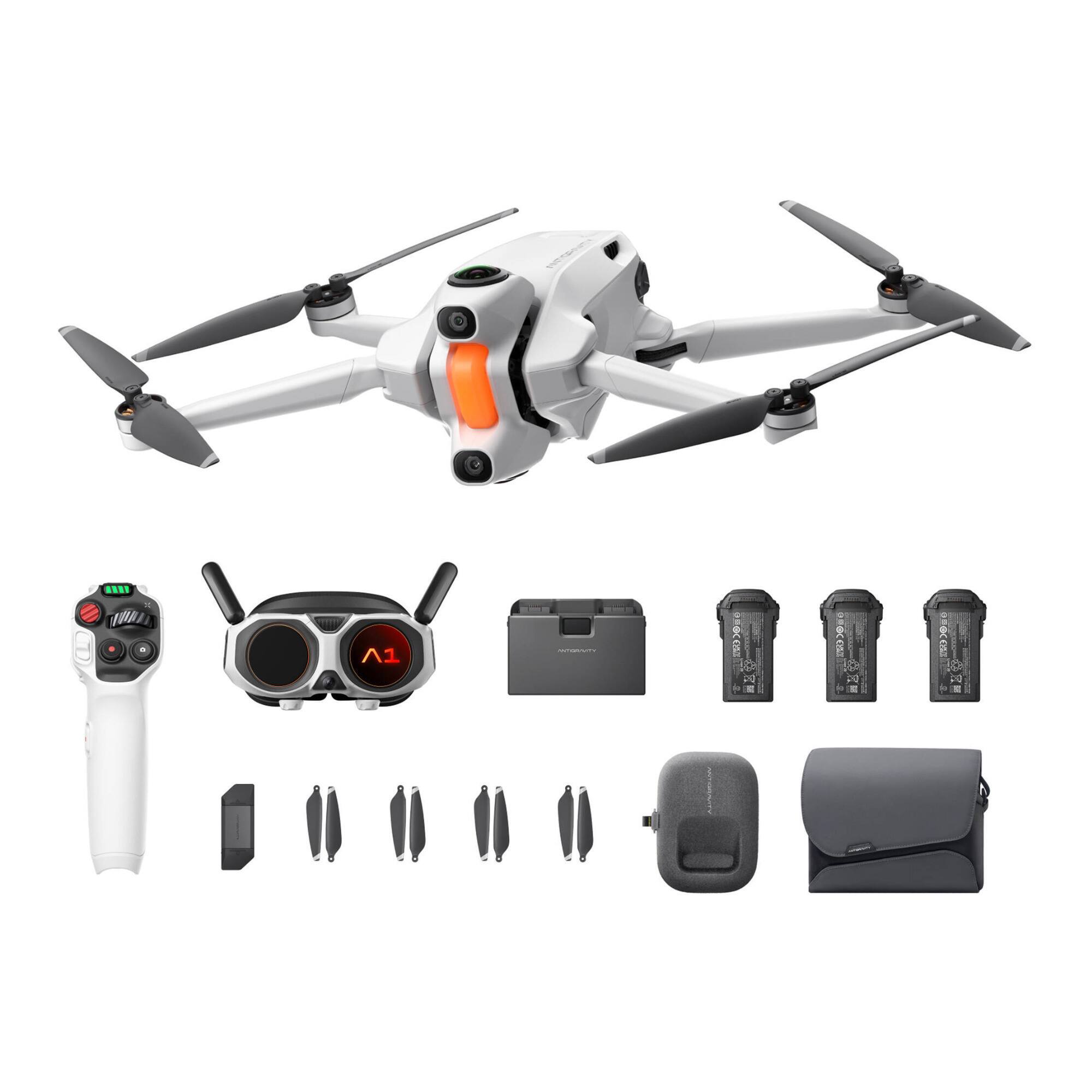 Left. Antigravity - Antigravity A1 8K 360 Drone Infinity Bundle with 1-Year Plan Drone Protection.