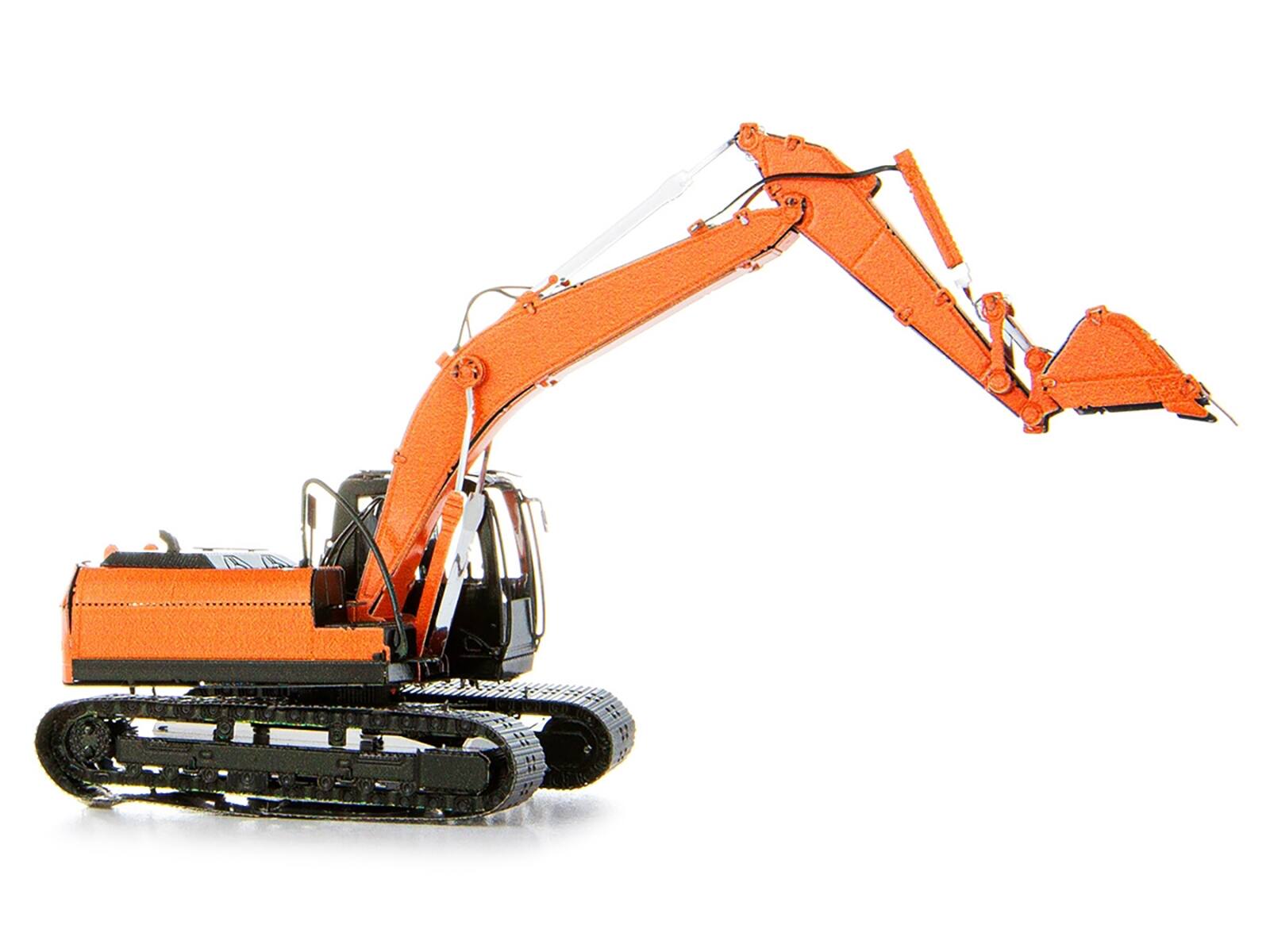 Left. Metal Earth - Model Kit Excavator Orange and Black (Challenging Difficulty) Steel Model by Metal Earth - Orange and Black.