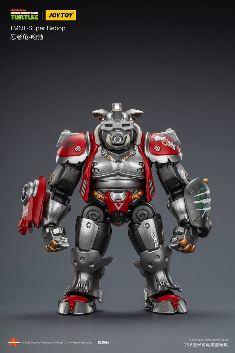nicxelodeon TEENAGE MUTANT N TURTLES | JOYTOY TMNT-Super Bebop - CD 10 V 2 ANINT sonlodeon 2026 Viacom Overseas Holdings C.V. All Rights Reserved Z 13.6cm articulated action figure
