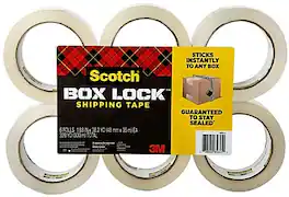 Scotch - Shipping Packaging Tape, 1.88 in x 38.2 yds., 6 Pack (3950S-6) - Clear