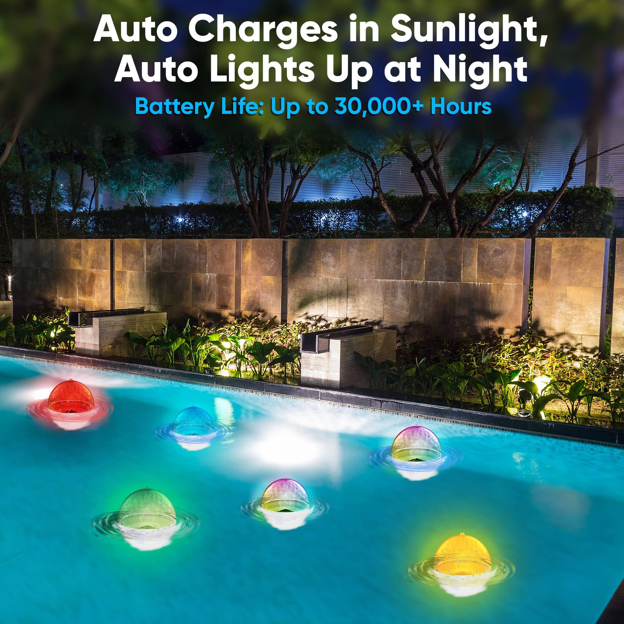 Auto Charges in Sunlight, Auto Lights Up at Night  
Battery Life: Up to 30,000+ Hours