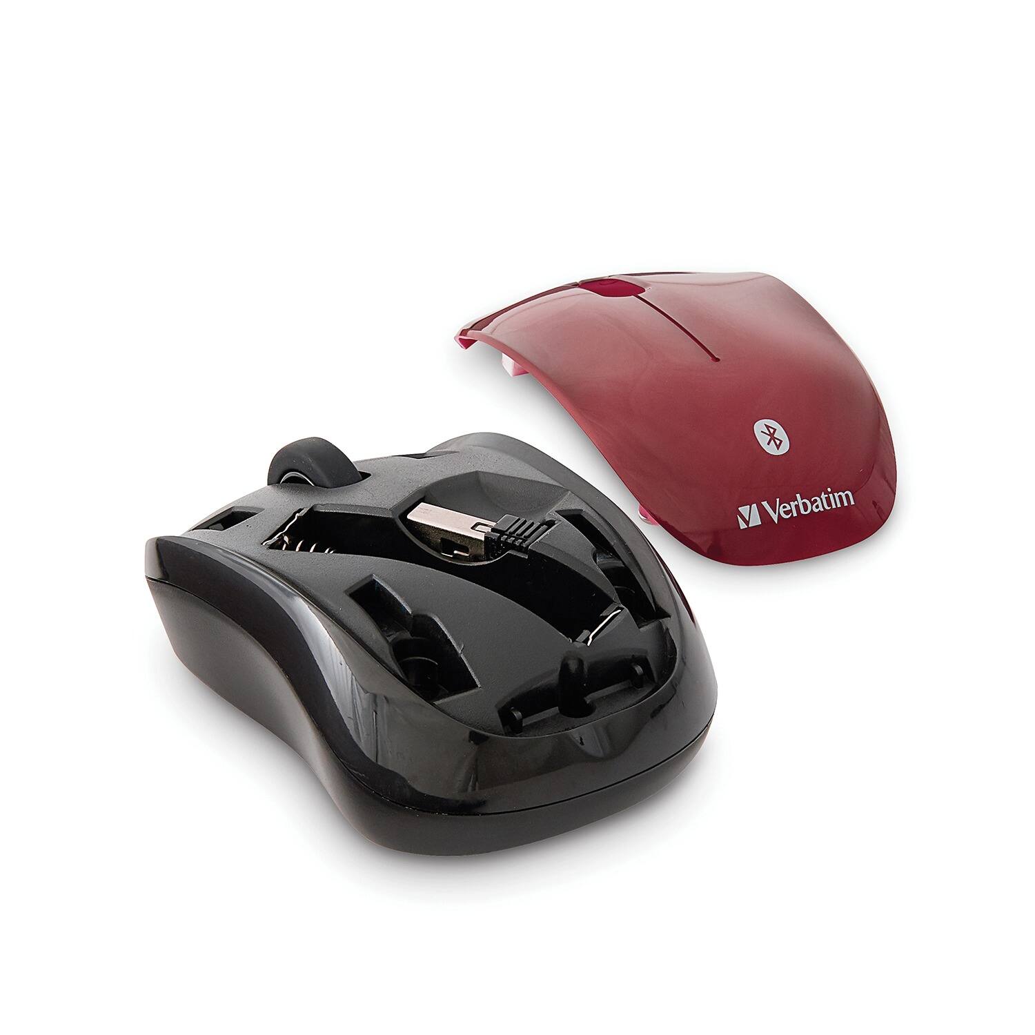 Alt View 2. Verbatim - Verbatim 70240 Cordless Blue-led Tablet Mouse, Multi-trac, 3 Buttons, Bluetooth (garnet) - red.