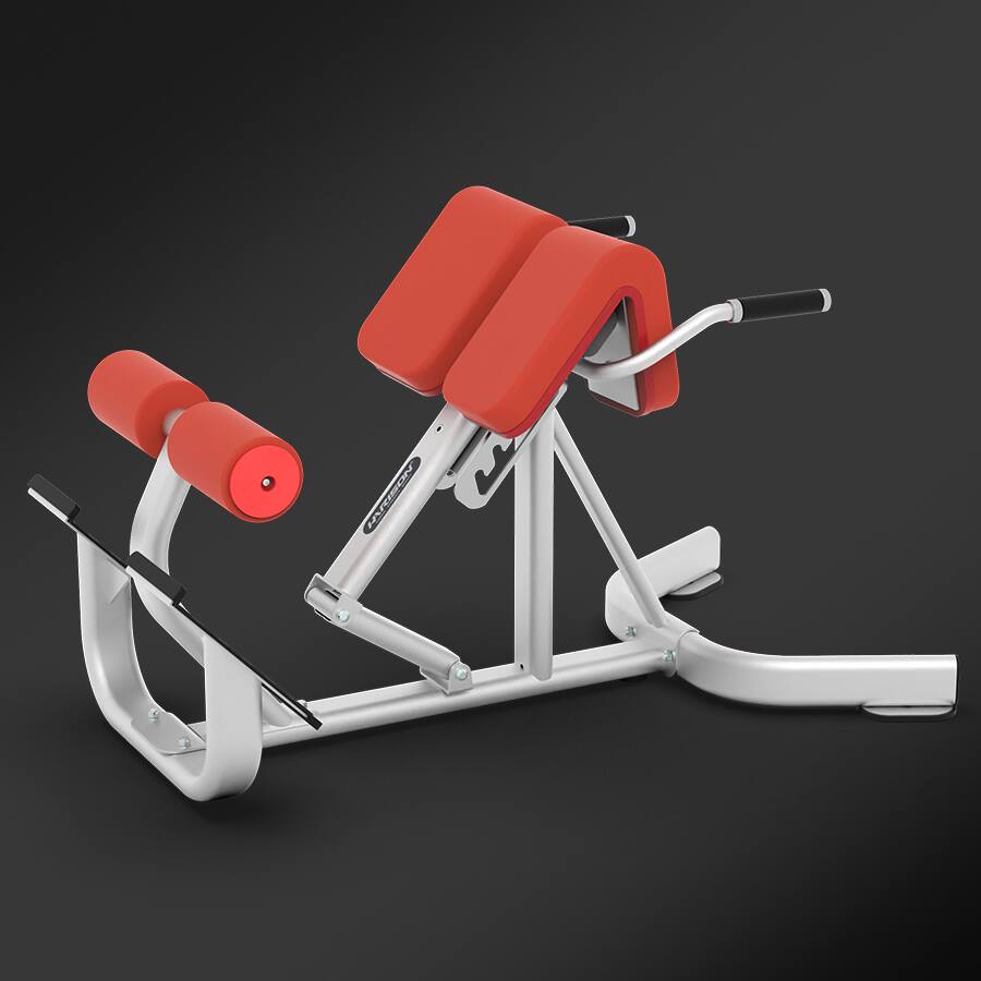 Back. HARISON - DISCOVER HR-G3112 Commercial Roman Chair for Dumbbell and Barbell Strength Training - White.