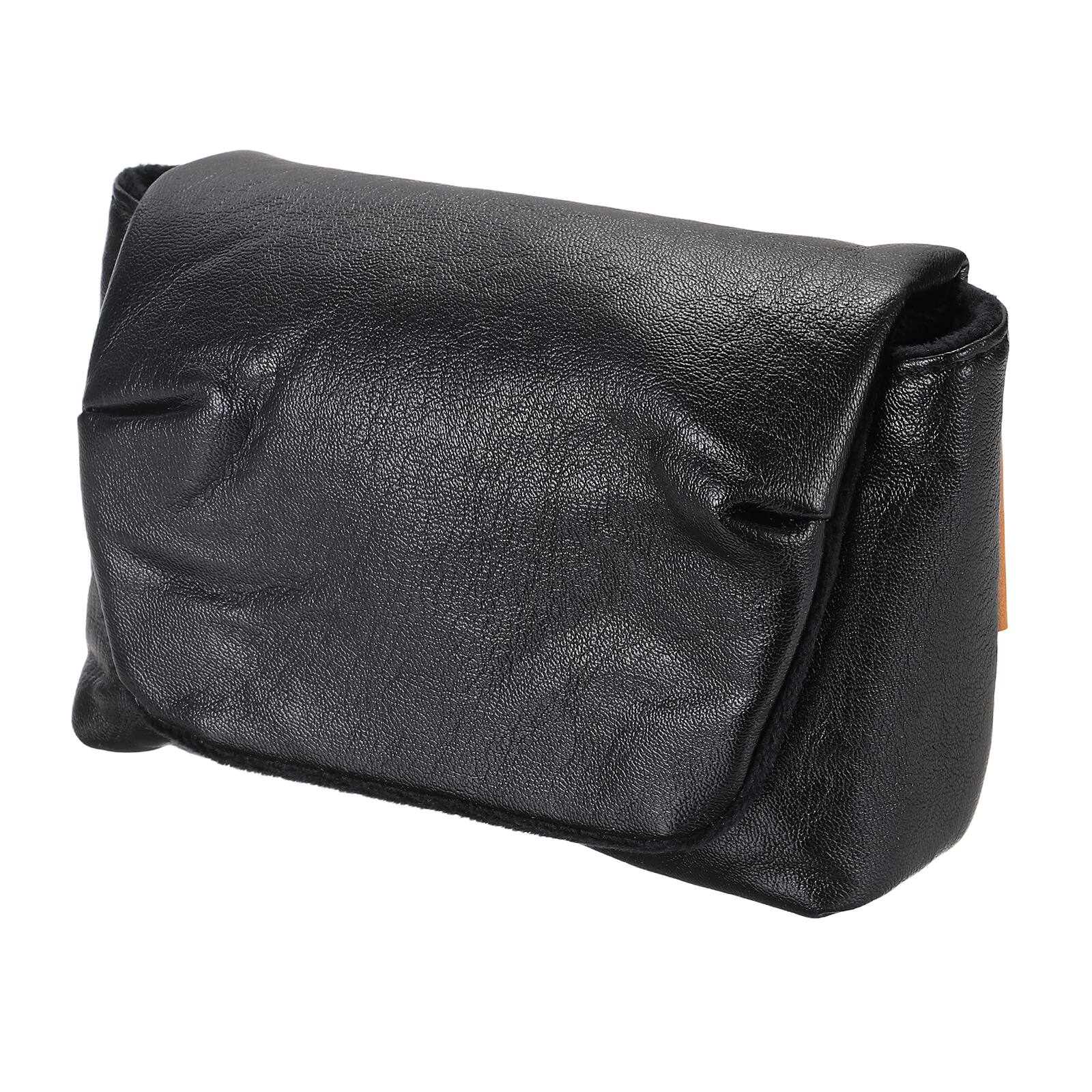 Front. Unique Bargains - Digital Camera Storage Bag 7x4.3x2in PU Portable Case for Nikon Fuji Travel Cosmetic Purse - Black.