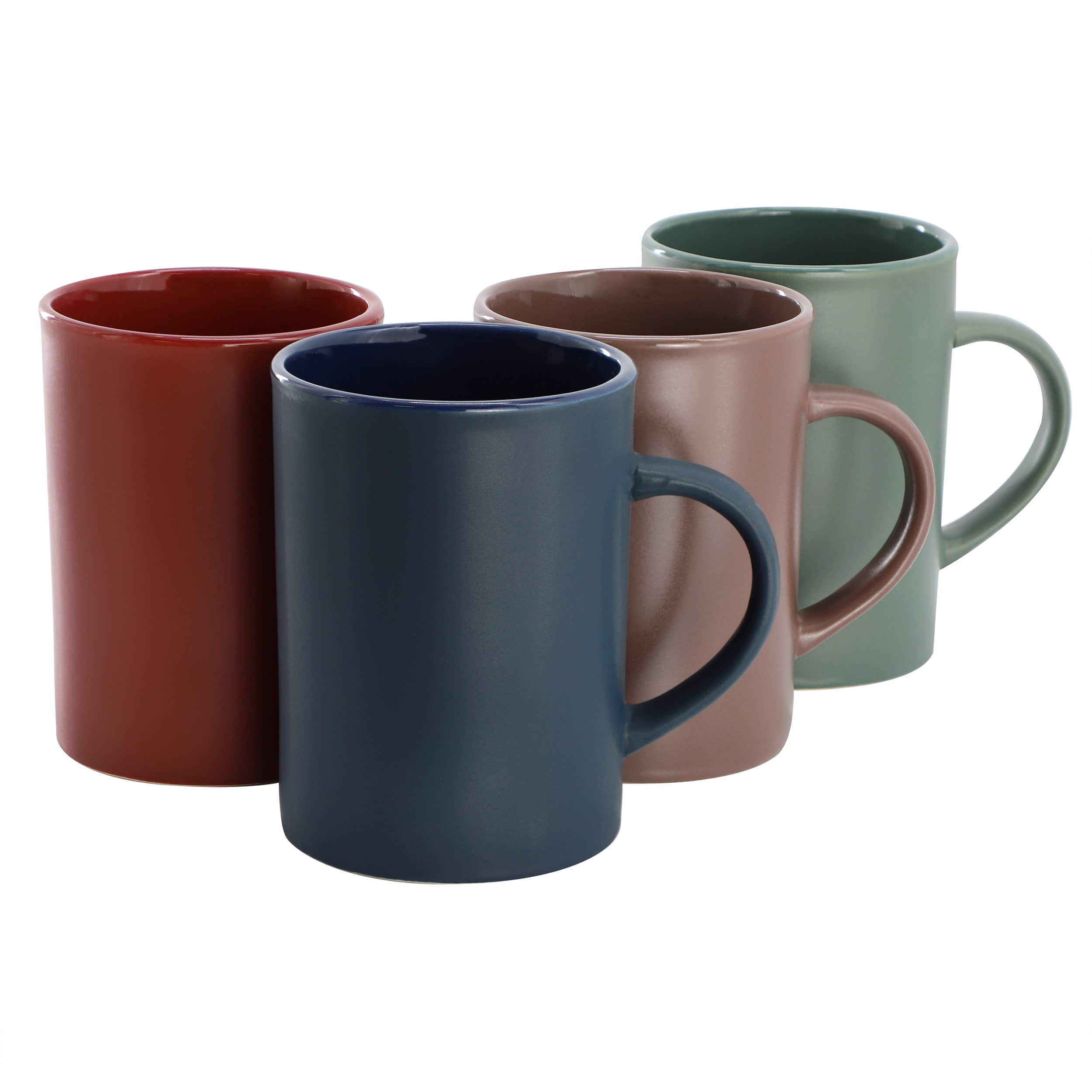 Gibson - Home Midtown Hall 17oz 4 Piece Stoneware Mug Set - Assorted Colors