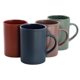 Gibson - Home Midtown Hall 17oz 4 Piece Stoneware Mug Set - Assorted Colors
