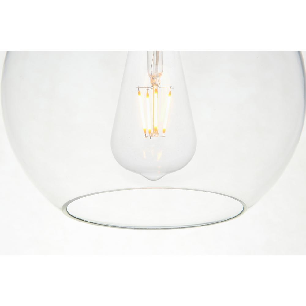 Back. Living District - Baxter 5 Lights Chrome Pendant With Clear Glass - Chrome And Clear.