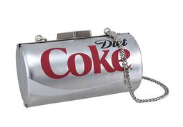 Licensed Diet Coke Can Evening Bag Coca-Cola Clutch - Silver