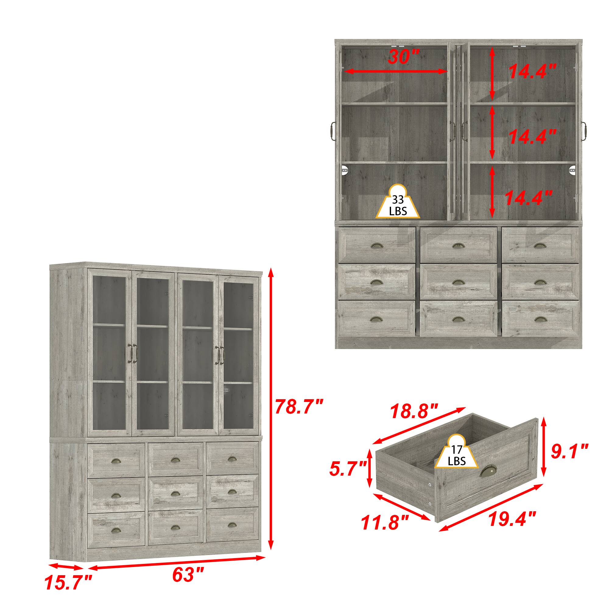 30" 14.4" 14.4" : 33 LBS
14.4" 78.7" 18.8" 5.7" 17 LBS
9.1" 11.8" 19.4" 15.7" 63"