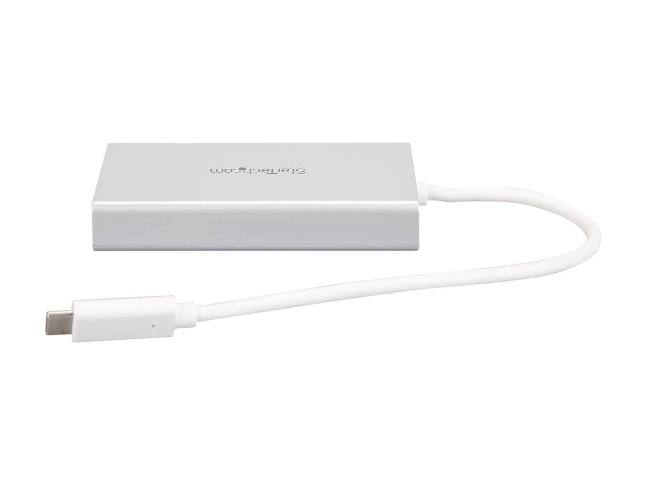 Alt View 3. StarTech.com - StarTech.com USB C Multiport Adapter - Aluminum, PD, HDMI, Ethernet, USB Hub.