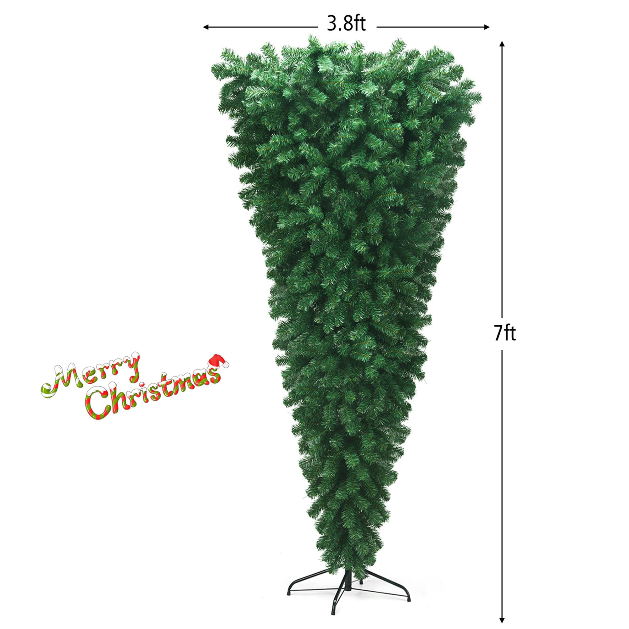 3.8ft  
7ft  

Merry Christmas
