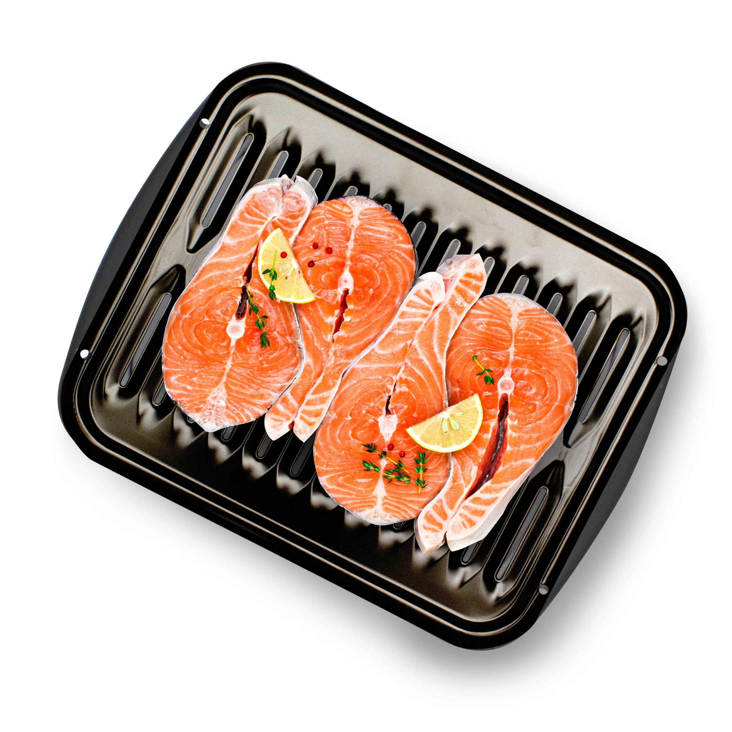 Alt View 2. Range Kleen - Range Kleen BP102X 2 Piece 16 x 12.75 Inch Air Fry, Bake and Broiler Pan - Black - Black.