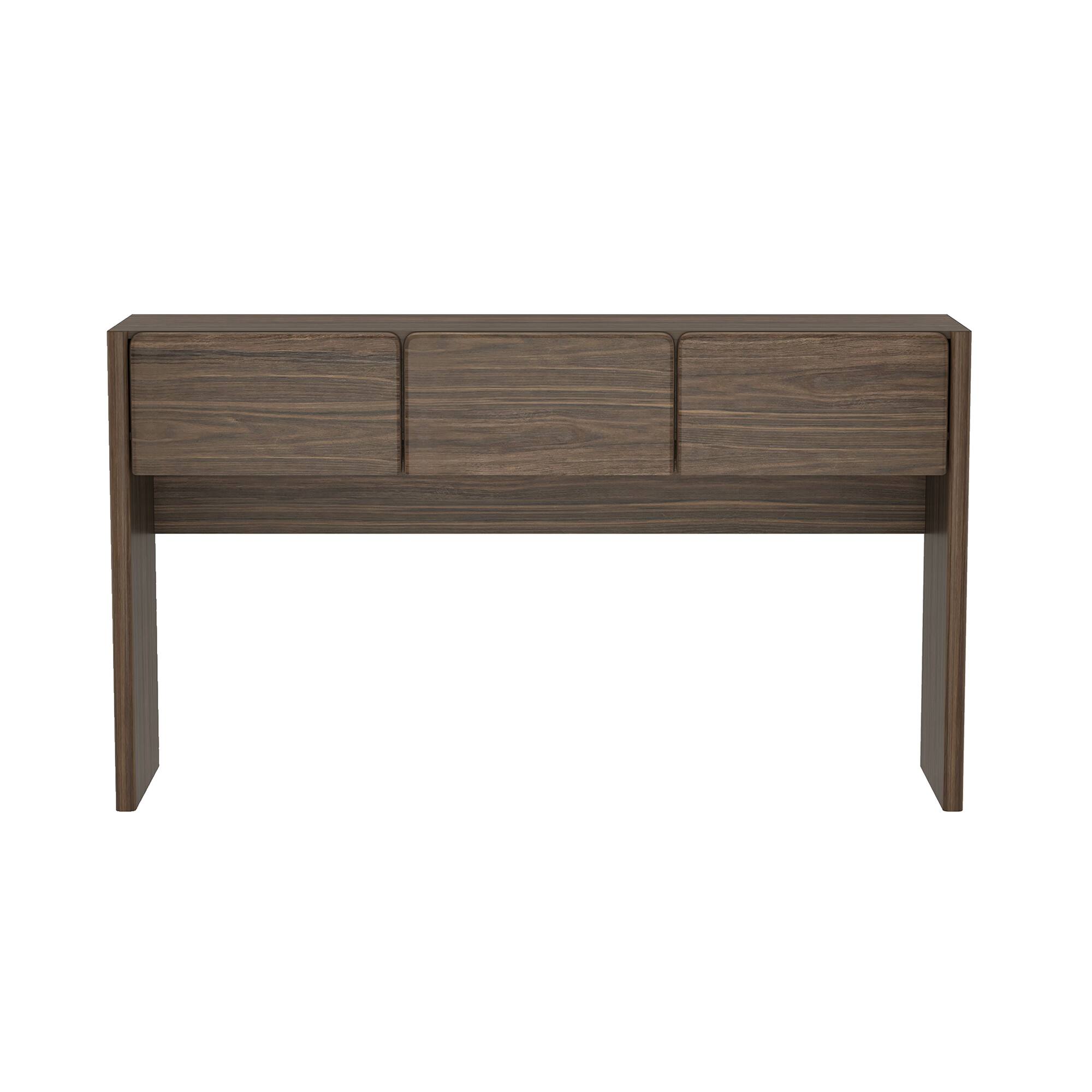 Front. TinyHomie - Console Table in Walnut Brown - Walnut Brown.