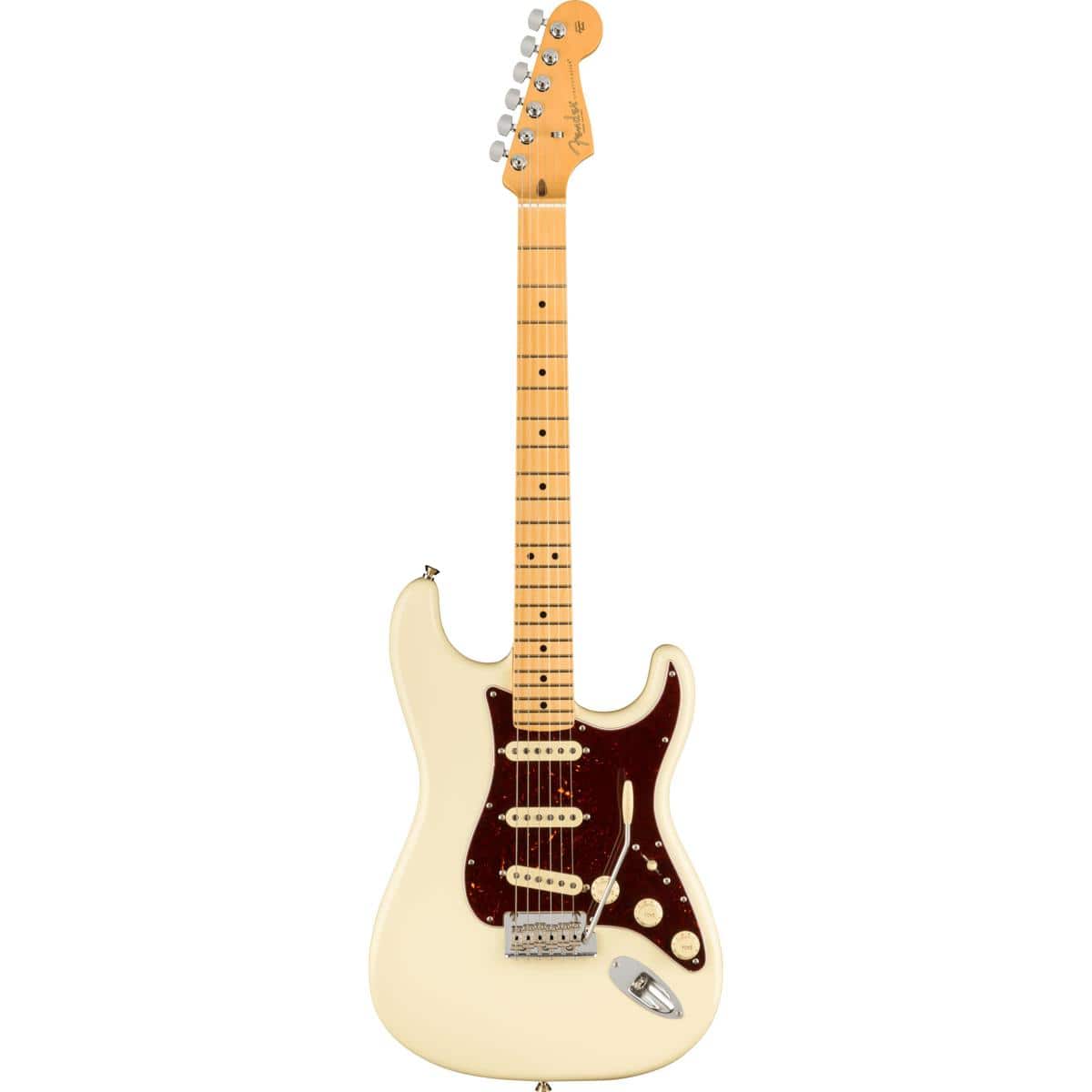 Fender - American Professional II Stratocaster Electric Guitar, Maple Fingerboard, Olympic White
