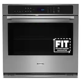 Maytag - 27 inch Built-In Single Electric Convection Wall Oven with Air Fry - Stainless Steel