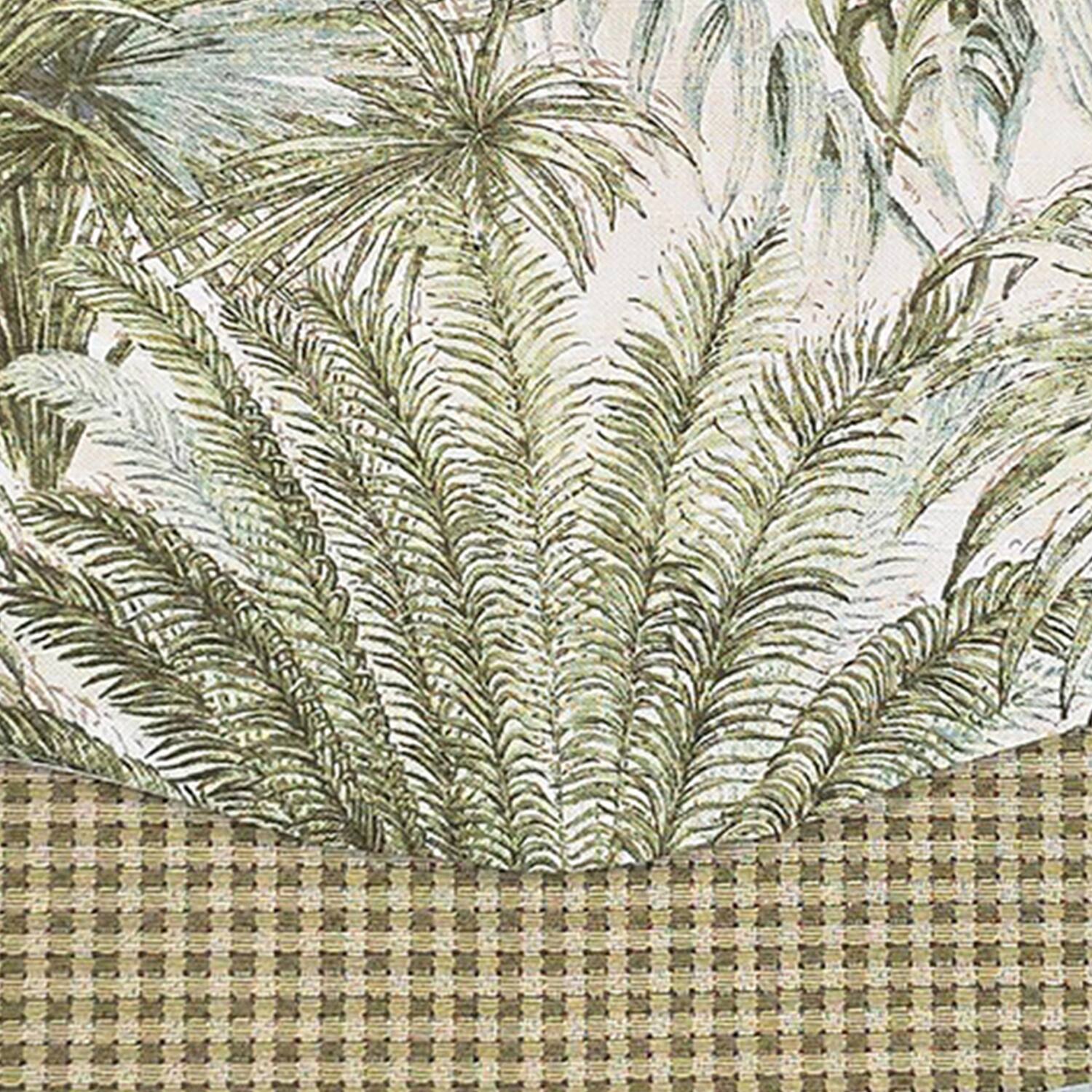Left. RLF Home - RLF Home Helecho Glory 100% Cotton Rod Pocket Lined  Window Valance 50" x 16" Green - Green.
