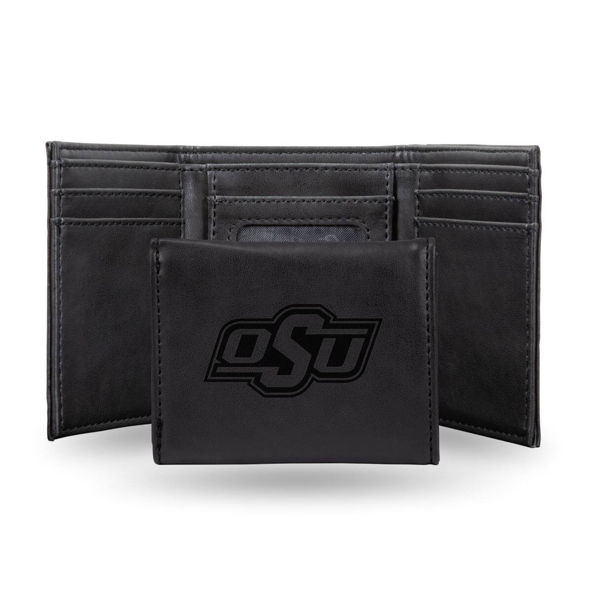 Rico Industries Oklahoma State Cowboys Laser Engraved Black Trifold ...