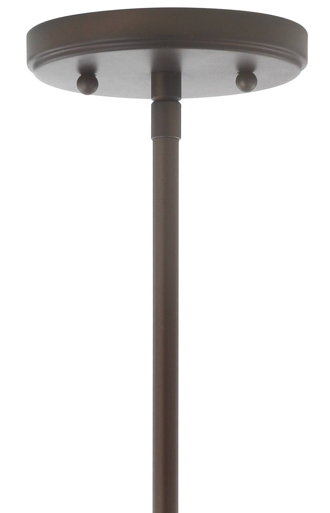 Alt View 5. Jonathan Y - Kurtz 9.5" Adjustable Drop Metal/Glass LED Pendant, Oil Rubbed Bronze - Oil Rubbed Bronze.