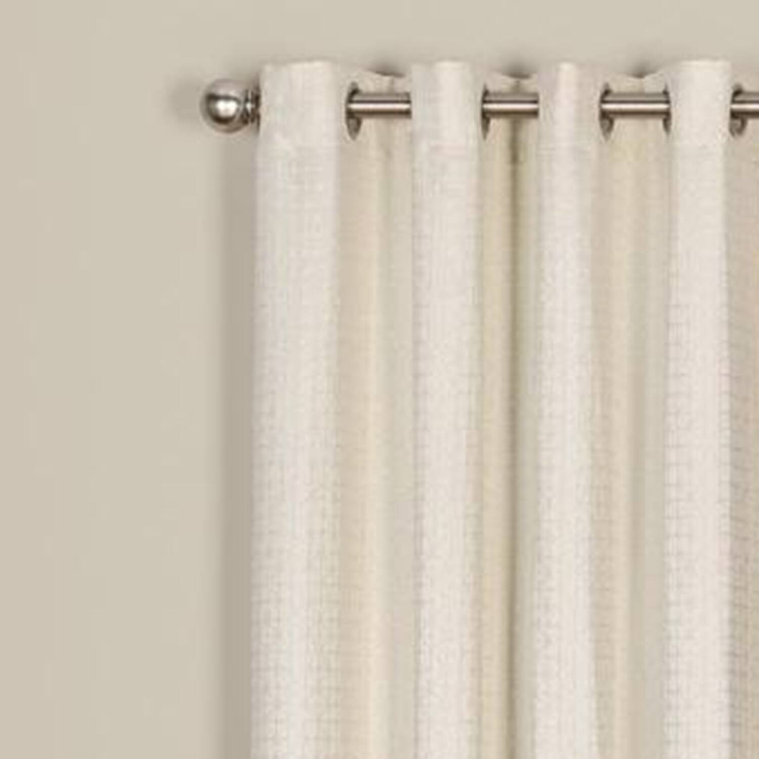 Angle. SKL Home - Saturday Knight Ltd Parkland Windowpane Tailored Fabric Panel - 55" x 63" Natural - Natural.
