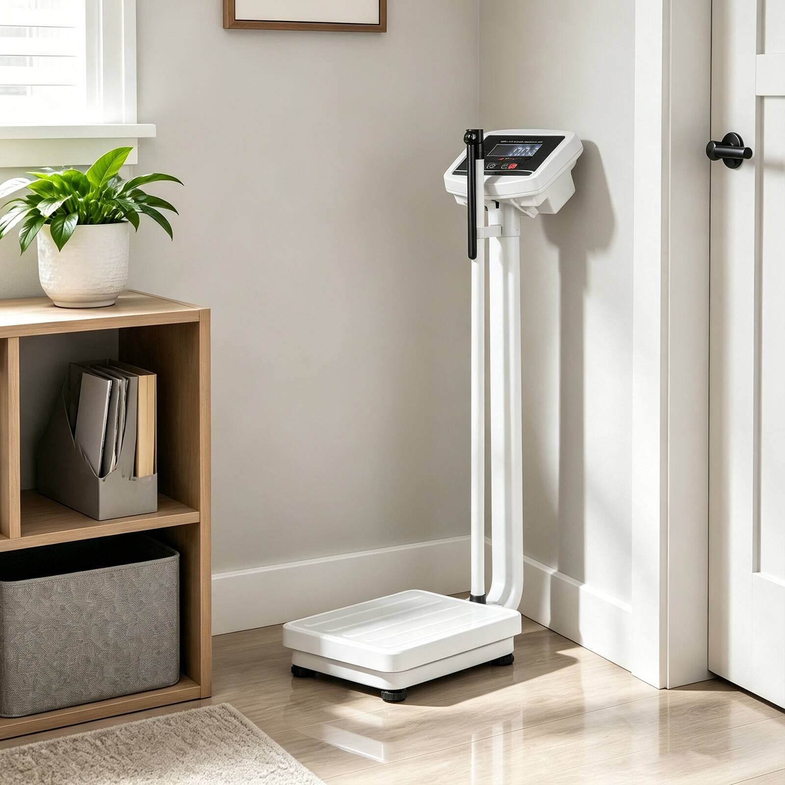 Alt View 1. Costway - Costway Height and Weight Scale Digital Physician Scale with 400 lbs Capacity & Height Rod - Silver.