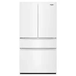 Whirlpool - 36 in. Wide 30 cu. ft. Family-Sized Capacity French Door Refrigerator with Flexible Temperature Drawer - White