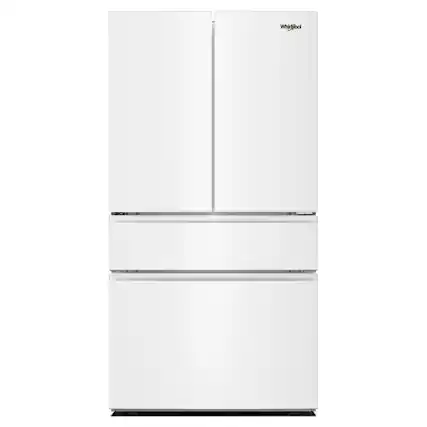 Front. Whirlpool - 36 in. Wide 30 cu. ft. Family-Sized Capacity French Door Refrigerator with Flexible Temperature Drawer - White.