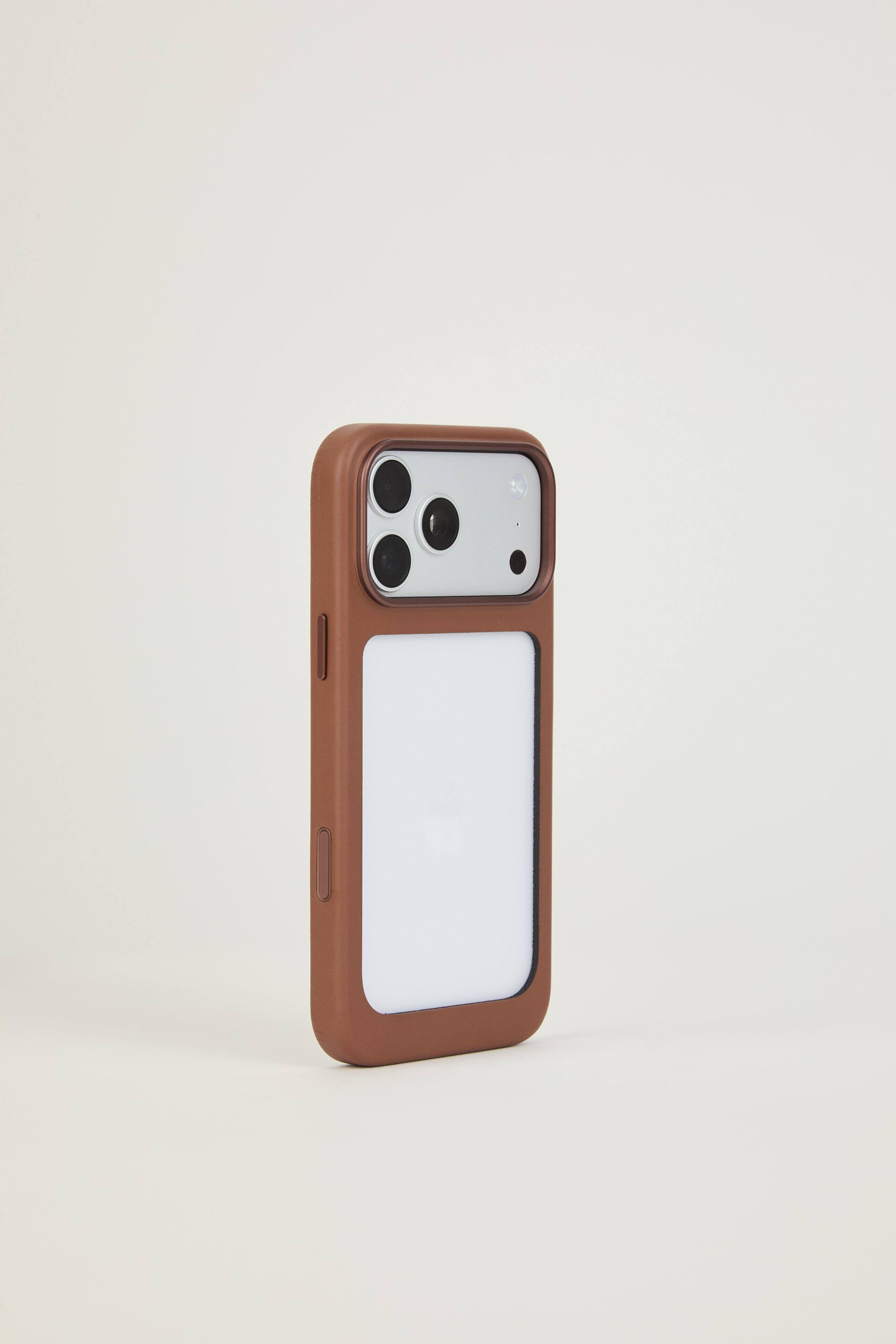 Alt View 2. Troubadour - iPhone 18 Pro Max Modular Leather Case - Tan.