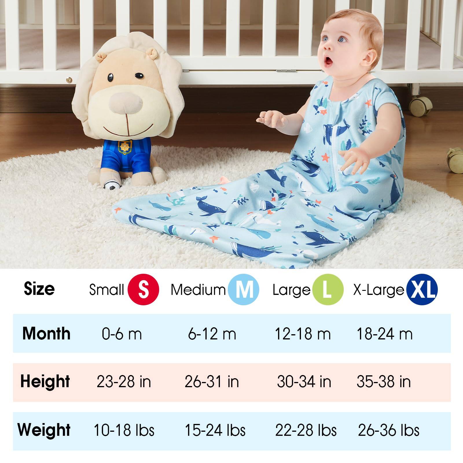 Sure, here is the corrected and grouped text:

---

**Size**

- Small (S)
- Medium (M)
- Large (L)
- X-Large (XL)

**Month**

- 0-6 m
- 6-12 m
- 12-18 m
- 18-24 m

**Height**

- 23-28 in
- 26-31 in
- 30-34 in
- 35-38 in

**Weight**

- 10-18 lbs
- 15-24 lbs
- 22-28 lbs
- 26-36 lbs

---