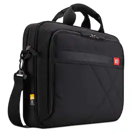 Case Logic - 17-Inch Laptop Briefcase DLC-117, Padded Nylex-Lined 10.1-inch Tablet Pocket, Front Organization Panel - Black