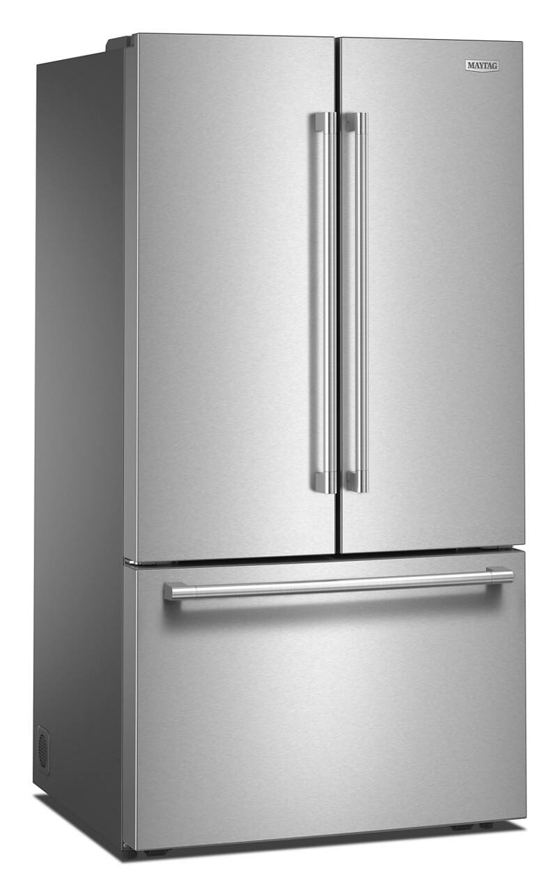 Alt View 21. Maytag - Maytag - Maytag 31 Cu. Ft. XL Capacity French Door Bottom Mount Refrigerator with Ice + Water - Fingerprint-Resistant Stainless Finish.