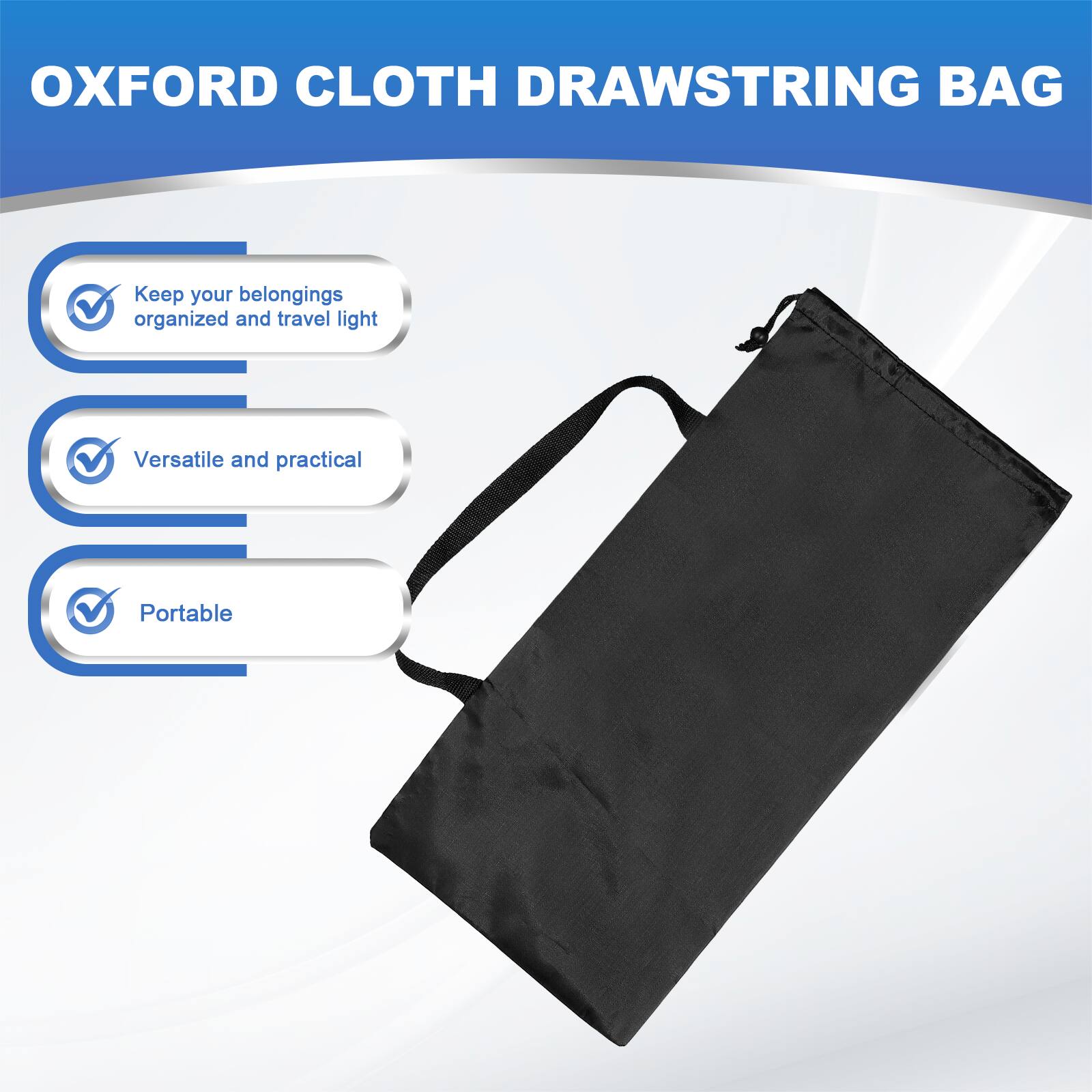 OXFORD CLOTH DRAWSTRING BAG

- Keep your belongings organized and travel light
- Versatile and practical
- Portable