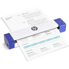 HP - PS150 Portable Wireless Document Scanner, Duplex USB & Wi-Fi Rechargeable Scanner - Blue
