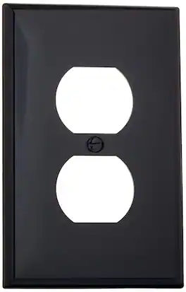 Leviton - 1 gang Nylon Duplex Wall Plate 1 pk - Black